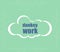 Donkey work text. Business concept . Abstract cloud containing words related to leadership