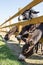 Donkeys behind wooden fence at farm