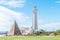 Donkin Reserve with lighthouse and stone pyramid