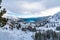 The Donner lake under the snow