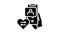 donor candidate phone message glyph icon animation