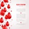 Donor Poster or Flyer. Blood Donation Lifesaving