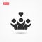 Donors people vector icon with heart 3