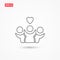 Donors people vector icon with heart 4