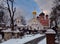 Donskoy monastery`s cemetry view.