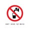 Dont drink tap water sign art illustration