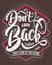 dont look back logo illlustration vector art