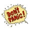 Dont panic comic book pop art bubble