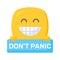 Dont panic emoji vector design, customizable flat style vector