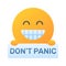 Dont panic emoji vector design, customizable flat style vector