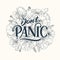 Dont Panic Line lettering