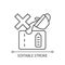 Dont spill on powerbank linear manual label icon