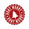 DONT WORRY Scratched Stamp Seal with Fir-Tree