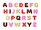 Donut alphabet. Cartoon sweet candy bakery font for logo design, creative funny doughnut ABC typeface uppercase letters