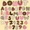Donut alphabets set,sweet party