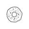 Donut black sign icon. Vector illustration eps 10