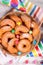 donut with carnival decoration