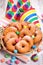 Donut with carnival decoration