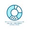 Donut chart light blue icon