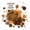 Donut Chocolate Colorful Dessert Icon Choose Your Taste Cafe Poster