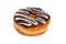 Donut with Chocolate Icing on a White Background