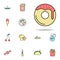 donut colored icon. food icons universal set for web and mobile