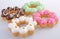 Donut, Colorful Donuts on background