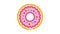 Donut Delicious Baked Snack Icon Animation