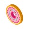 Donut Delicious Baked Snack isometric icon vector illustration