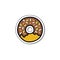 Donut doodle icon, vector illustration