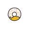 Donut doodle icon, vector illustration