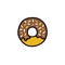 Donut doodle icon, vector illustration