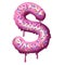 Donut font, tasty alphabets. Isolated objects on a white background