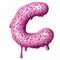 Donut font, tasty alphabets. Isolated objects on a white background