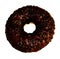 Donut in the glaze, isolated on white background, tasty fresh watered glaze