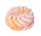 Donut isolated on white, glazed french crullers twisted doughnut