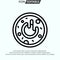 DONUT line icon, outline vector logo illustration