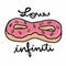 Donut love Infiniti cartoon  illustration