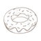 Donut. Outline drawing