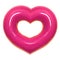 Donut pink heart shape with red glaze front view isolated on white background with clipping path. Donut Valentines day.