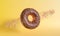 Donut planet on a yellow background