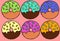 Donut retro style clip art