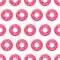 Donut seamless pattern. Pink glazed donuts. Vector illustration