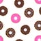 Donut. Seamless Vector Patterns