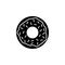 Donut silhouette icon