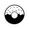 Donut silhouette style icon vector design