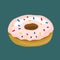 Donut with sprinkle vector