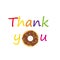 Donut Thank you design