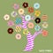 Donut tree vector