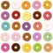 Donut Varieties Tastes Flavors Collection